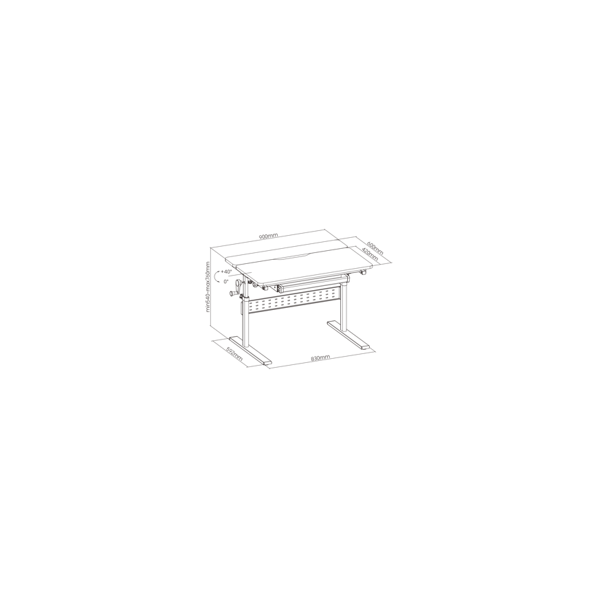 Spacetronik Bērnu regulējamais galds XD SPE-X102WL 90x60 cm