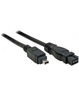 InLine FireWire M-M 1m 9-p 4-p musta