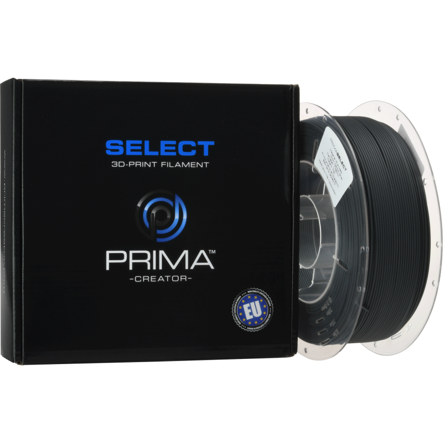 PrimaCreator PrimaSelect PLA Matt Carbon Juodas 1.75mm 1kg