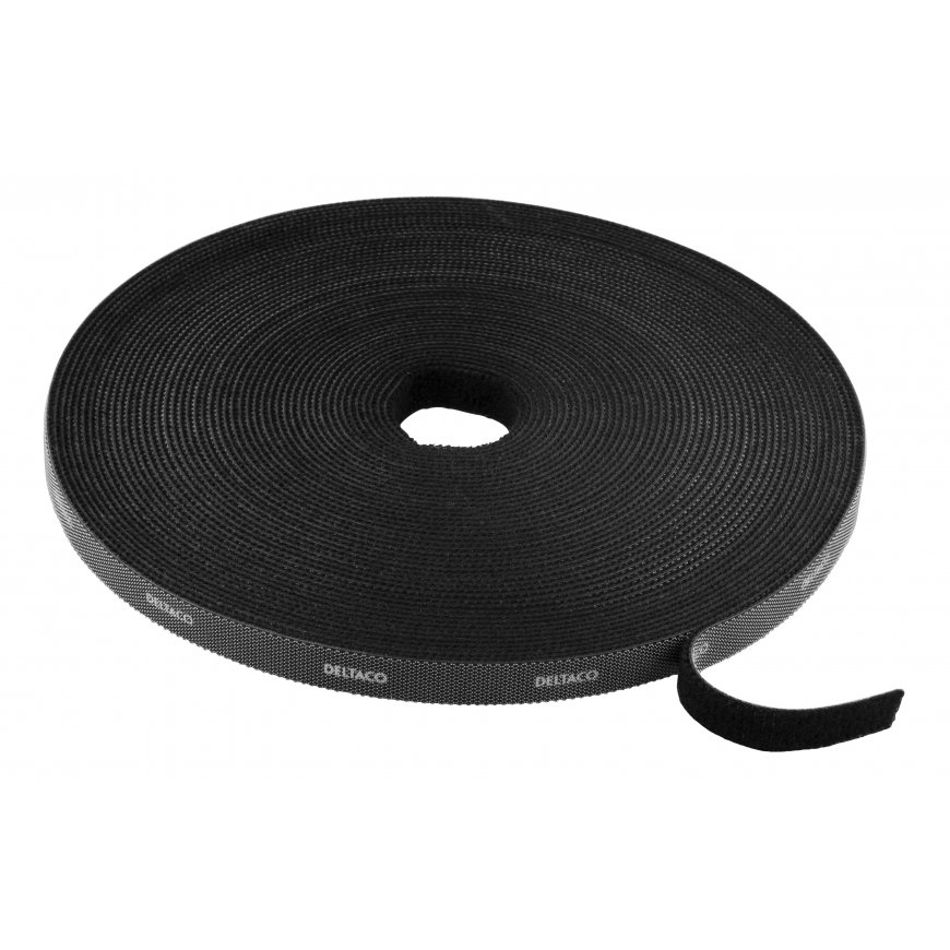 Deltaco CM1015S kabelių tvirtinimo dirželis Pririšamasis kabelių tvirtinimo dirželis „Velcro“ (lipdu
