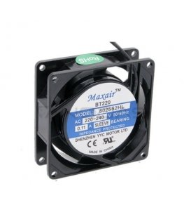Maxair-ventilaatio 8025S2HL 80x80x25mm 230V muoviputki