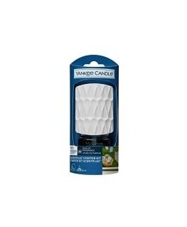 Yankee Candle kvapų difuzora ScentPlug komplekts (EU kontaktdakša) – Clean Cotton® "Organic Pattern" dizains