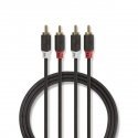 Nedis CABW24200AT20 garso kabelis 2 m 2 x RCA Antracitas