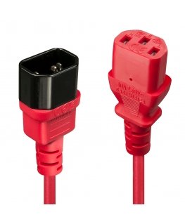 Lindy 30478 virtajohto Punainen 2 m C14 liitin C13 liitin