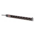 Digitus DN-95436 toitejaotuskomponent (PDU) 8 vahelduvvoolu kontakt 1U Must, Hõbe Digitus DN-95436 toitejaotuskomponent (PDU) 8 vahelduvvoolu kontakt 1U Must, Hõbe
