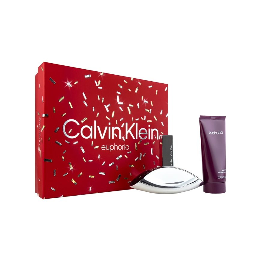 Calvin Klein rinkinys: Euphoria, parfumuotas vanduo moterims, 100 ml + Euphoria, dienos ir nakties kūno losjonas, 100 ml – 2