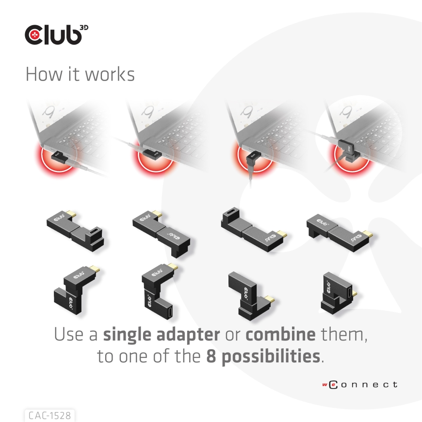 CLUB3D CAC-1528 гендерный адаптер USB C – 5