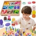 Viga Toys VIGA Puidust Harivad Klotsid Montessori Mosaiik 58tk Viga Toys VIGA Puidust Harivad Klotsid Montessori Mosaiik 58tk
