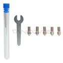 0.4 mm / 0.6 mm / 0.8 mm antgalių rinkinys Elegoo Neptune 4/4 Pro 3D spausdintuvams - grūdinto stiklo 0.4 mm / 0.6 mm / 0.8 mm antgalių rinkinys Elegoo Neptune 4/4 Pro 3D spausdintuvams - grūdinto stiklo