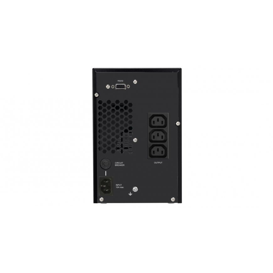 Infosec E4 Value 1000 UPS-virtalähde Taajuuden kaksoismuunnos (verkossa) 1 kVA 3 AC-pistorasia(a) – 3