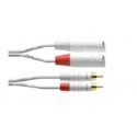 Cordial 2 x RCA/2 x XLR, 3 m аудио кабель 2 x XLR (3-pin) Белый