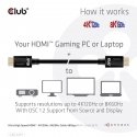 CLUB3D Ultra High Speed HDMI 4K120Hz, 8K60Hz Certified Cable 48Gbps M/M 1 m/3.28 ft