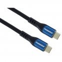 "PremiumCord" USB-C Cable (USB 3.2 GEN 2x2, 5A, 100 W, 20 Gbit/s) 3 m, Cotton Braided "PremiumCord" USB-C Cable (USB 3.2 GEN 2x2, 5A, 100 W, 20 Gbit/s) 3 m, Cotton Braided