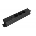 Deltaco OFFICE Under-desk Outlet,3 outlets,1x21W A+C USB,GST18 caps