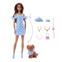 Barbie Twinning Looks Fashion Doll with Pet Dog, Matching Blue Clothes & Accessories, Brunette Barbie Twinning Looks Fashion Doll with Pet Dog, Matching Blue Clothes & Accessories, Brunette