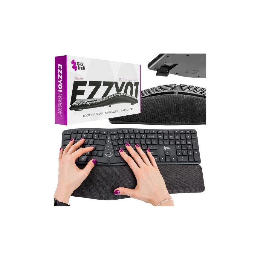 Spacetronik EZZY 01K contour ergonomic keyboard