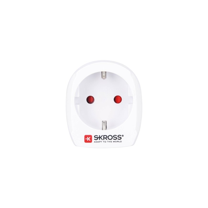 Skross Europe to USA elektripistiku adapter Tüüp B Tüüp C (Europistik) Valge
