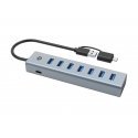 Conceptronic HUBBIES21GP хаб-разветвитель USB 3.2 Gen 1 (3.1 Gen 1) Type-A 5000 Мбит/с Серый