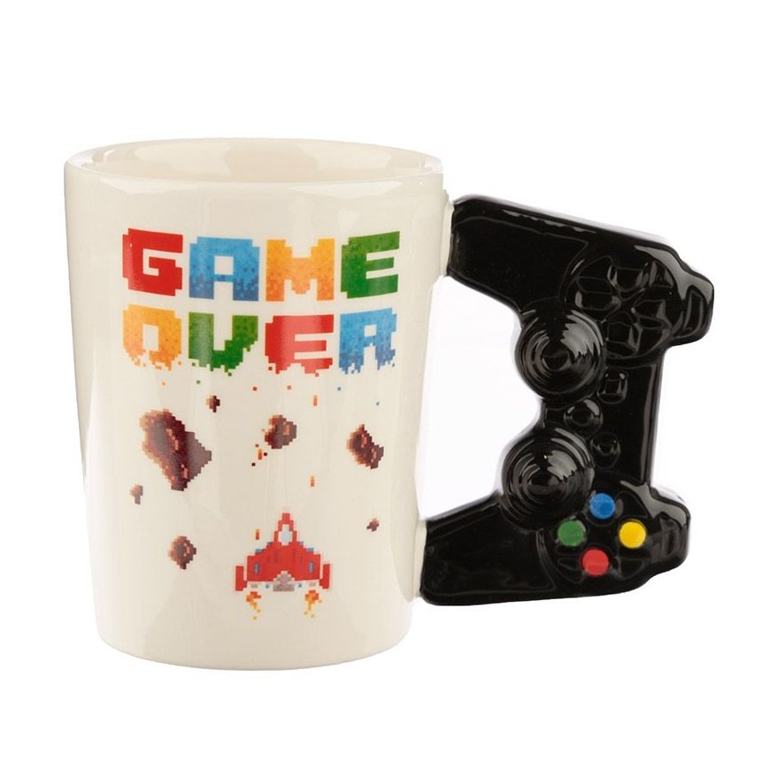 Puckator Game Over Joystick Pixel Shaped Handle Mug – 2