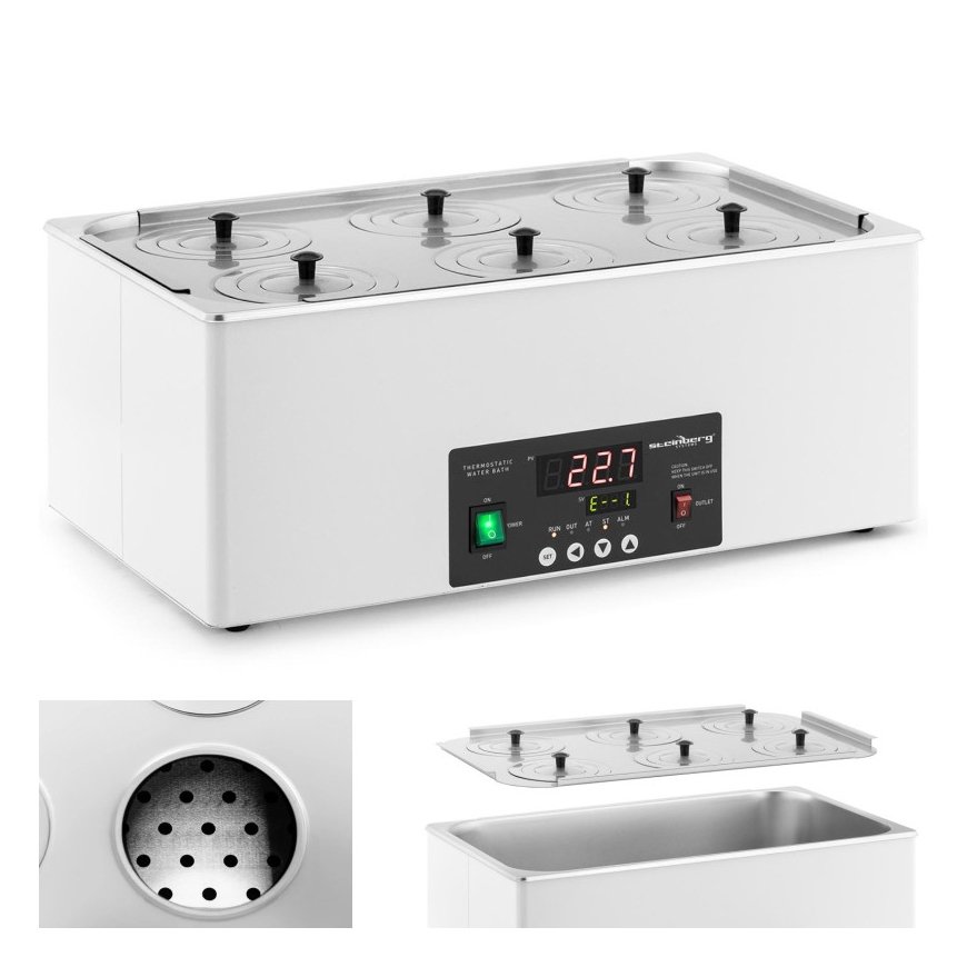 Steinberg Systems Laboratoorse veevann, 6 kohaline, 5-100C, 22,5 l