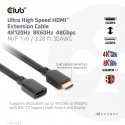 CLUB3D Ultra High Speed HDMI Extension Cable 4K120Hz 8K60Hz 48Gbps M/F 1 m / 3.28 ft 30AWG CLUB3D Ultra High Speed HDMI Extension Cable 4K120Hz 8K60Hz 48Gbps M/F 1 m / 3.28 ft 30AWG