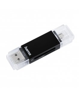 Hama Basic karšu lasītājs USB 2.0/Micro-USB Melns