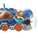 Hot Wheels City Ultimate T-Rex Transporter, Hauler Transforms into a Dino, Featured in “Let’s Race”