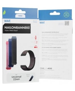 Wave WAVE-NB-UNI-22-BK pulksteņa detaļa un piederums Pulksteņa siksniņa