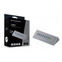 Conceptronic HUBBIES18G interfeisa centrmezgls USB 3.2 Gen 1 (3.1 Gen 1) Type-B 5000 Mbit/s Pelēks