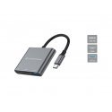 Conceptronic DONN18G dokstacija Vadu USB 3.2 Gen 1 (3.1 Gen 1) Type-C Pelēks Conceptronic DONN18G dokstacija Vadu USB 3.2 Gen 1 (3.1 Gen 1) Type-C Pelēks