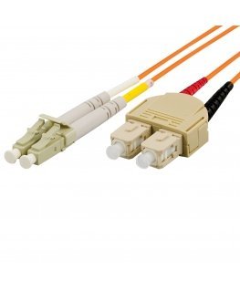 Deltaco LCSC-5M InfiniBand/fibre optic cable 2x LC 2x SC Orange