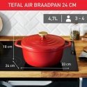 Tefal Air E25446 4,7 L Turas Raudona