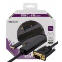 Deltaco USBC-1089-K видео кабель адаптер 5 m USB Type-C VGA (D-Sub) Черный Deltaco USBC-1089-K видео кабель адаптер 5 m USB Type-C VGA (D-Sub) Черный