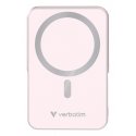 Verbatim Charge 'n' Go Magnetic Wireless Litija polimērs (LiPo) 10000 mAh Bezvadu lādēšana Rozā