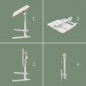 Leitz 65880001 kompiuterio stalas Balta Leitz 65880001 kompiuterio stalas Balta