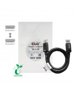 CLUB3D DisplayPort 1.4 HBR3 Cable 1m/3.28ft Male/Male 8K60Hz