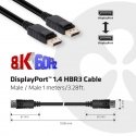 CLUB3D DisplayPort 1.4 HBR3 Cable 1m/3.28ft Male/Male 8K60Hz CLUB3D DisplayPort 1.4 HBR3 Cable 1m/3.28ft Male/Male 8K60Hz