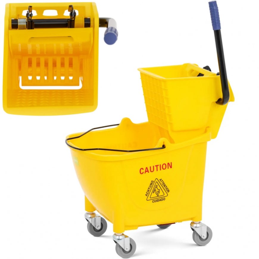 Ulsonix Floor Cleaning Trolley with Drill, 32 Liters
