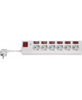 Goobay 72568 сетевой фильтр Белый 6 розетка(и) 230 V 1,5 m