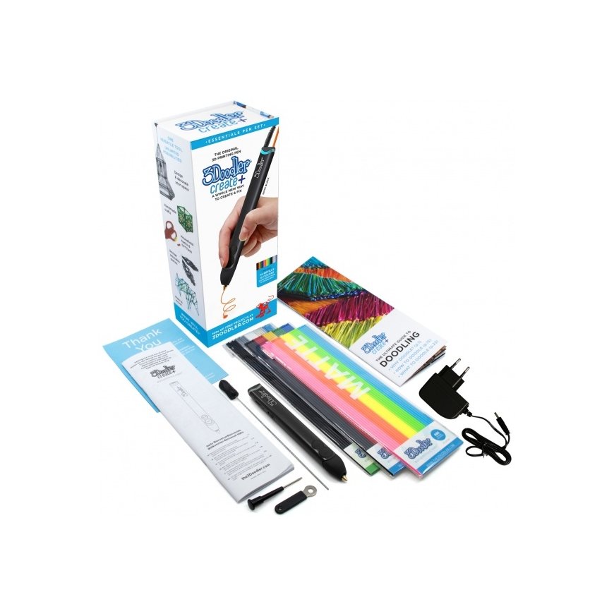 3Doodler CREATE FILAMENT PLA 3 COLORS PL-CLEAR-75 Polylactic acid (PLA) Fluorescent blue, Transparen – 5