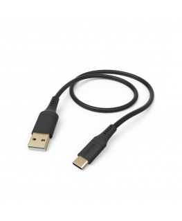 Hama Flexible USB cable USB 2.0 1.5 m USB A USB C Black