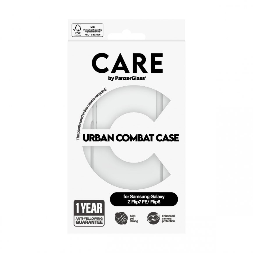 PanzerGlass CARE by ® Flagship Case Urban Combat w. Clear Frame Samsung Galaxy Z Flip7 FE | Flip6 mo – 3