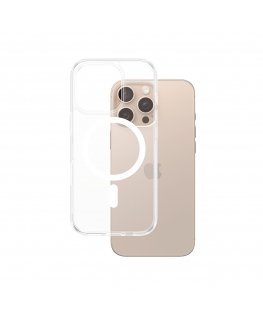 PanzerGlass ® HardCase Transparent w. White MagSafe iPhone 16 Pro Max mobilo telefonu apvalks Aploksne Caurspīdīgs