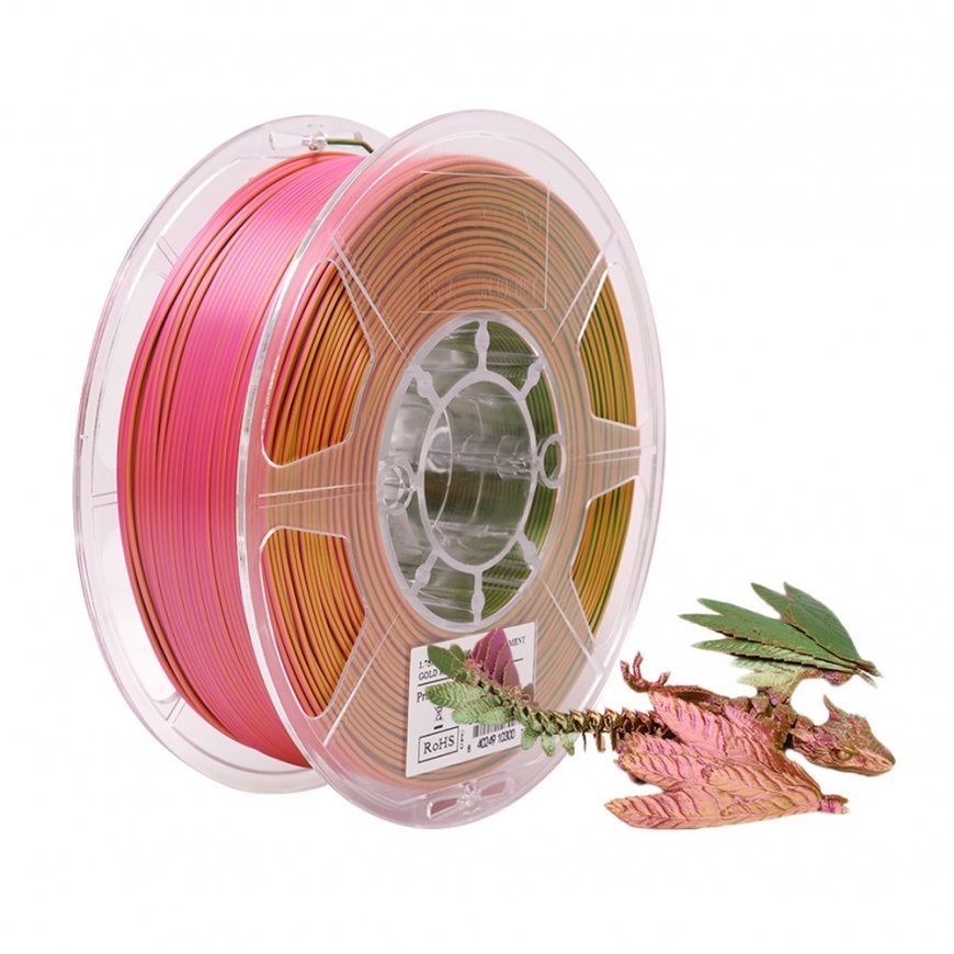 eSun EPLA-SILK MYSTIC 1kg 1.75mm - Zeltaina/Sarkana/Zila