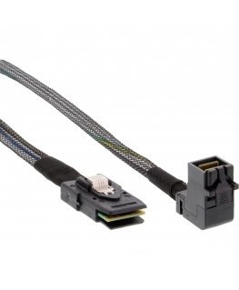 InLine Mini SAS HD Cable SFF-8643 angled to SFF-8087 with Sideband 0.5m