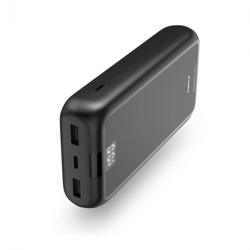 Hama 00201710 akku- ja paristolaturi Litium polymeeri (LiPo) 20000 mAh Antrasiitti
