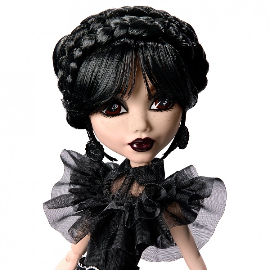 Monster High Wednesday Collectible Doll, Rave’N Wednesday in Black Gown Inspired by Dance Scene – 2