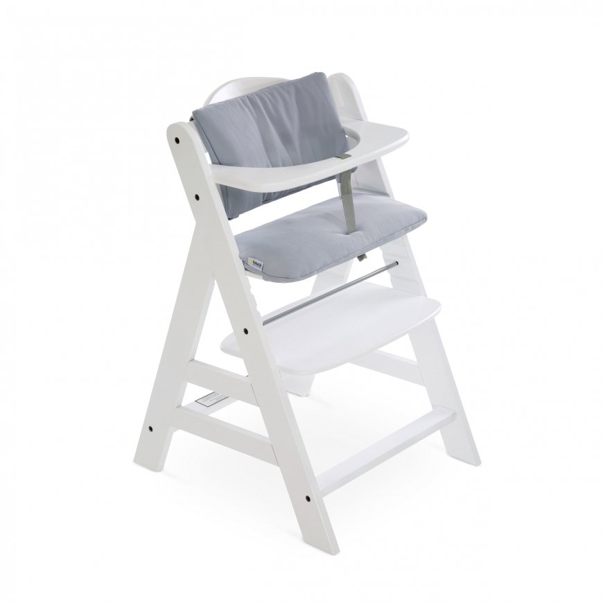Hauck 2-piece highchair pad Aukštos kėdės pagalvėlė Pilka, Balta – 2