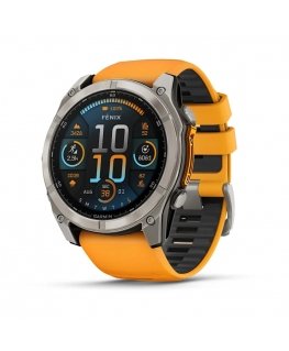 Garmin Fenix 8 3.56 cm (1.4") AMOLED 51 mm Digital 454 x 454 pixels Touchscreen Titanium Wi-Fi GPS (satellite)