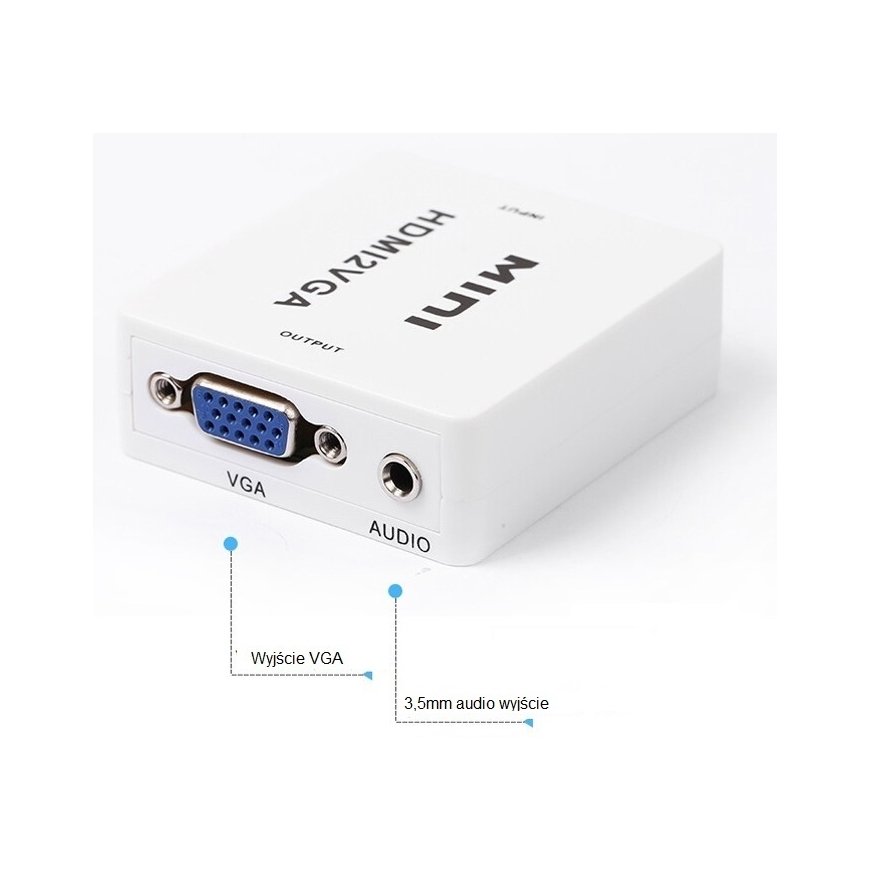 Spacetronik HDMI ühe VGA + audio konverter SPH-VA01 – 2